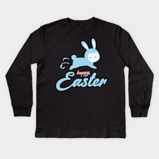 Hoopy Easter Cute Easter Bunny Kids Long Sleeve T-Shirt